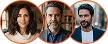 Avatars van tevreden Instant Edex Neo gebruikers